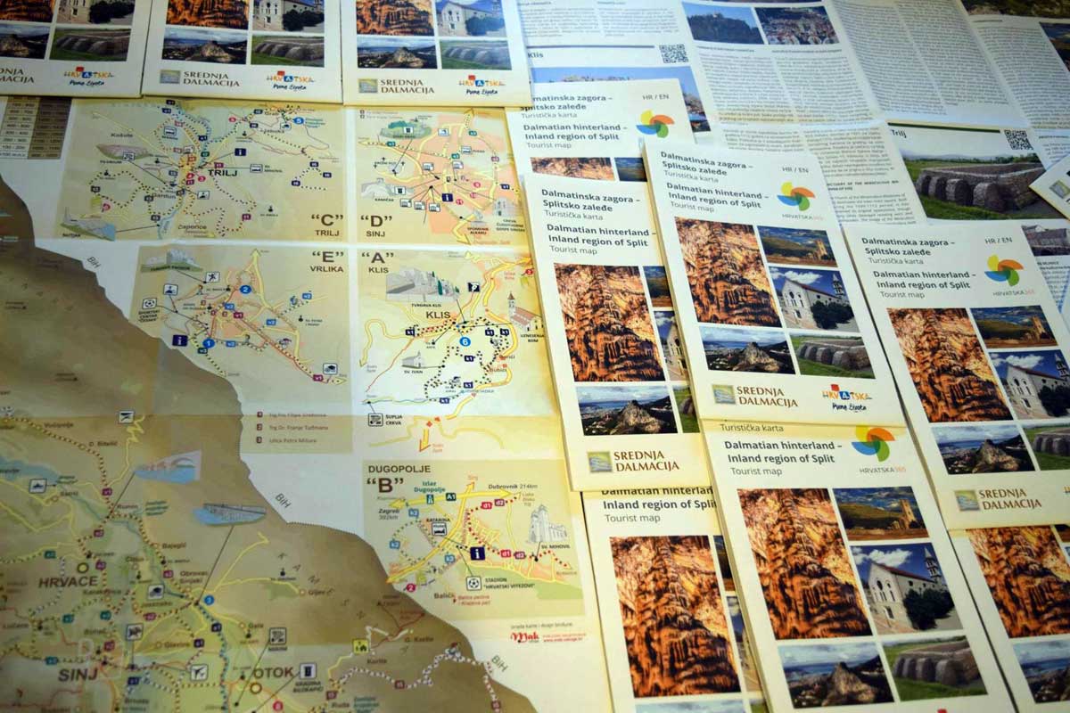 Turistička karta 'Dalmatinska zagora –Splitsko zaleđe'